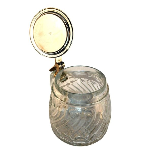Original BMF W. Germany Glass Stein Pewter Lid Vintage Etched Glass Tankard Swir - Picture 5 of 11